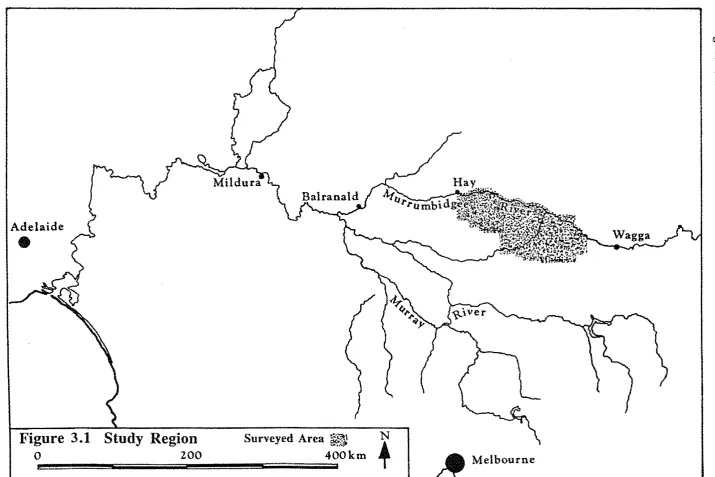 Figure 3.1 Study Region O 200 