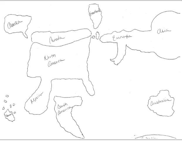 Figure 2:  Composite of the types of maps drawn by students from the United States  