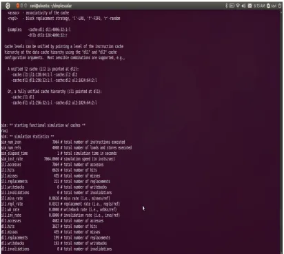 Fig 4:  SimpleScalar Simulation Results 