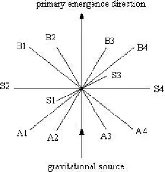 Table 1. Layers of space expansion, constant surface ∆r = 1.0