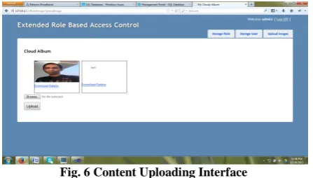 Fig. 6 Content Uploading Interface 