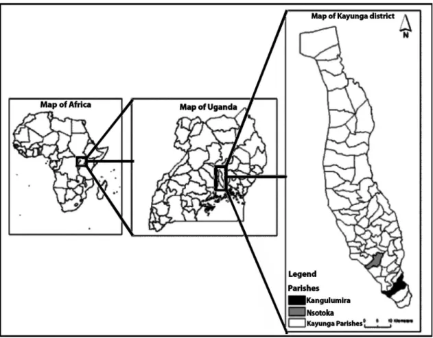 Fig. 1: Map showing the location of Kayunga district Source: Map based on data from DIVA-GIS (2013)