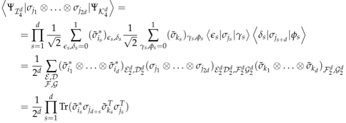Table 1. Basis pairs and Hamiltonian required to get the SU(2) block decomposition for case d = 1.