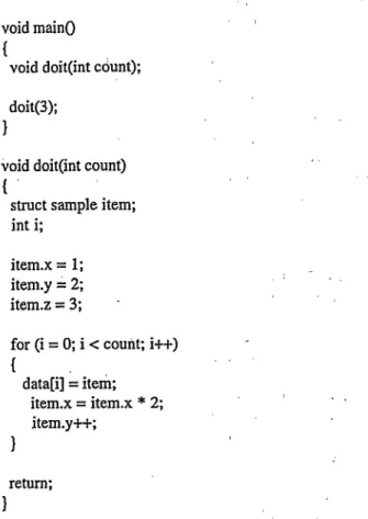 Figure  1  shows the  initial  appearance of  the  system  window  just as the function  doit is  being invoked in  the  main program