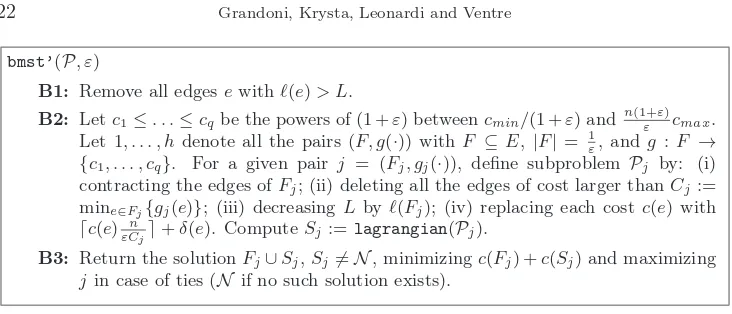 Fig. 4.suﬃciently large function of Algorithm bmst’. Here δ(e) :=1Mi(e) , i(e) ∈ {1, 