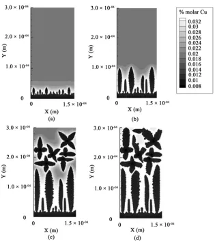 Figure 8. The grain volume fraction versus solidification time, for a nuclei density equal to 8.4 × 10+12 and 24.8 × 10+12 m−3