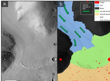 Figure 4. Geomorphological interpretation of GLF #146 illustrated in Fig. 3c.