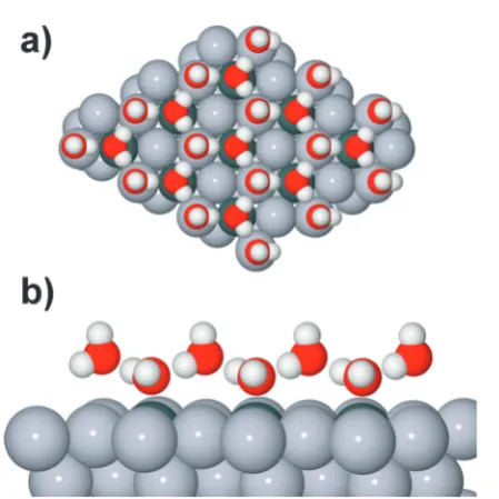 Fig. 1Schematic showing Sn atoms (dark grey) substituted into a closepacked M(111) surface in a�pﬃﬃﬃ3�pﬃﬃﬃ3�R30� surface alloy