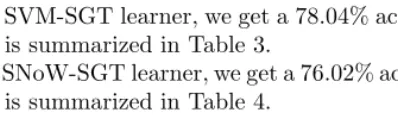 Table 2. Performance of vanilla SGT learner (full)