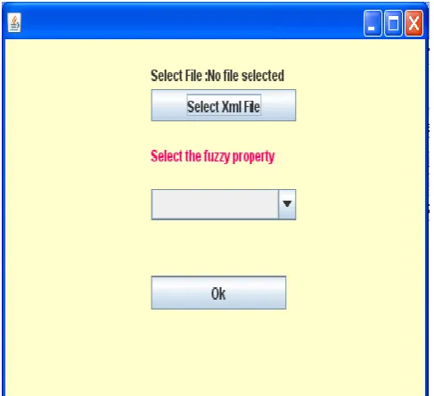 Figure 5: A Fuzzy input window clustering the input on the basis of property  