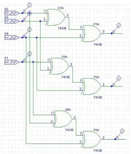 Fig 2: (7,4) Sec Hamming Circuit 
