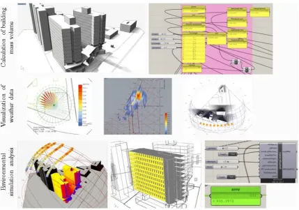 Figure 6. Application of building mass configuration and environmental modeling. 