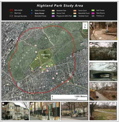 Figure 7a-h: Highland Park Study Areaa-h: Highland Park Study Area. Data Sources: Orthophoto NYCMap, NYC Dept