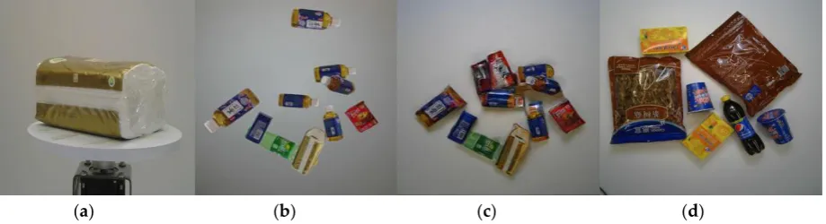 Figure 1. From left to right are (a) the training set image, (b) the composite image, (c) the rendered image and (d) the test set image