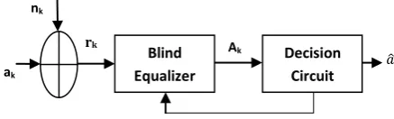 Fig. 1. General block diagram for Blind equalizer 