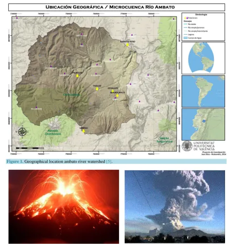 Figure 1. Geographical location ambato river watershed [5]. 