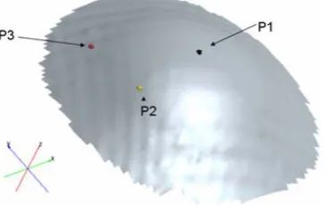 Figure 2. Points of interest at pole and on side-wall. 