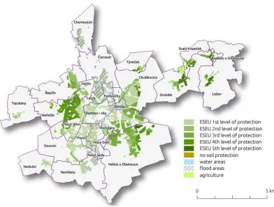 Figure 7. Spatial distribution of environmental aspects. 