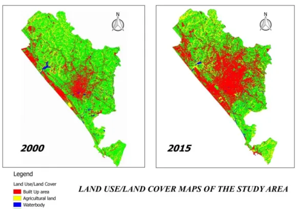 Table 2.Landscape Diversity Indices between 2000 and 2015 