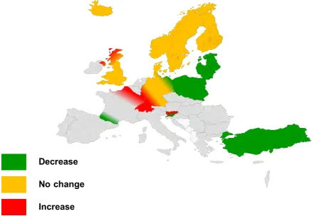 Figure 3.5  Summary of reported results of trend analysis of extreme streamflow. 