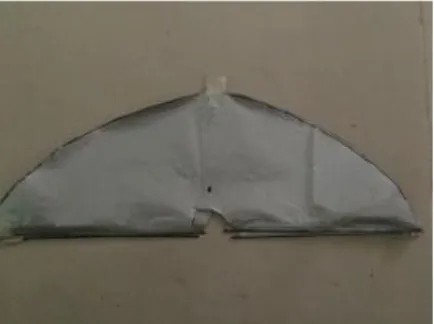 Fig 4. Actual model with T-Tail configuration  IV.RESULTS &amp; OBSERVATIONS  The  purpose  of  this  research  study  is  the  recognition  of  the  complexities  and  structural  aspects of the flapping wing micro air vehicles