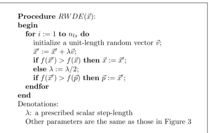 Figure 4: Pseudo-code for the RW DE operator.