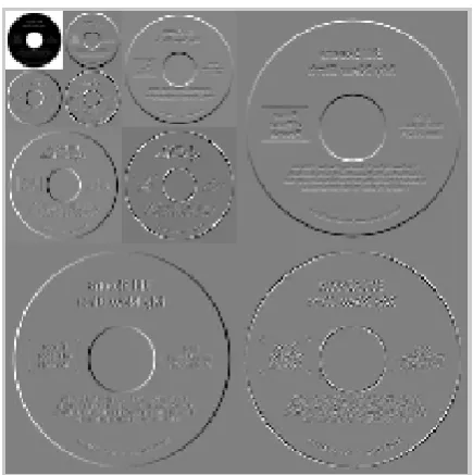 Fig. 6.  2-D DWT with 3 Level Decomposition of object ‘CD’ 