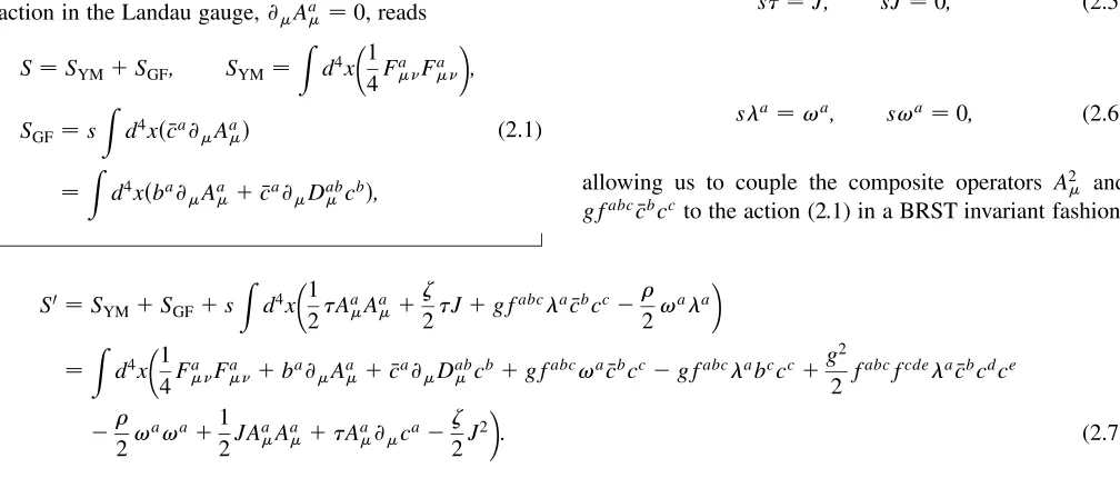 TABLE I.Quantum numbers of the ﬁeld and sources