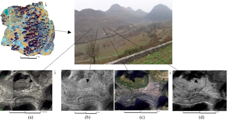 Figure 1. Location sketch of the study area. (a) The topography and the division of village; (b) The land use pattern in 2010