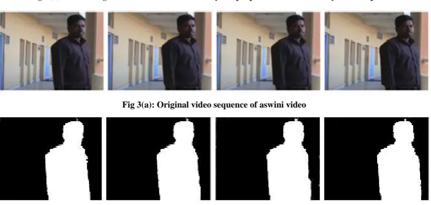 Fig 2(b): The Change Detection Mask obtained by the proposed method for navy video sequences 