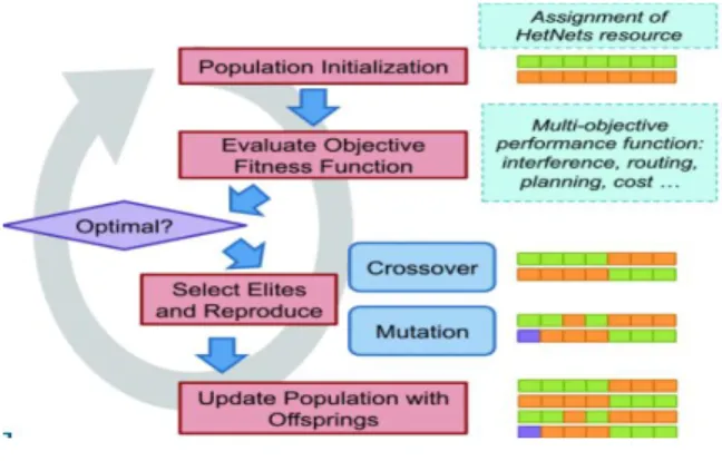 Figure 5.Illustration of GA optimization  flow for HetNets. 
