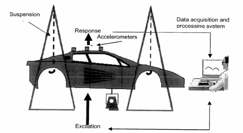 Figure 3.1: Typical modal analysis test (Cerulli et al., 2007) 