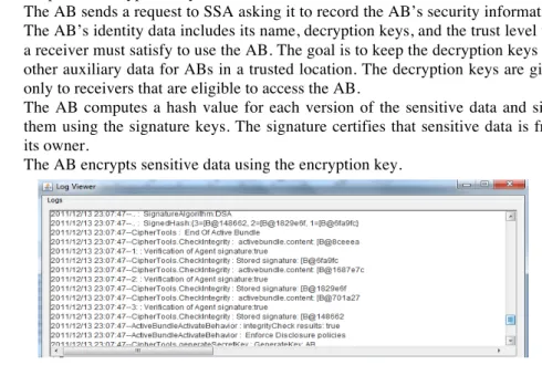 Fig. 5. AB processing logs GUI. 