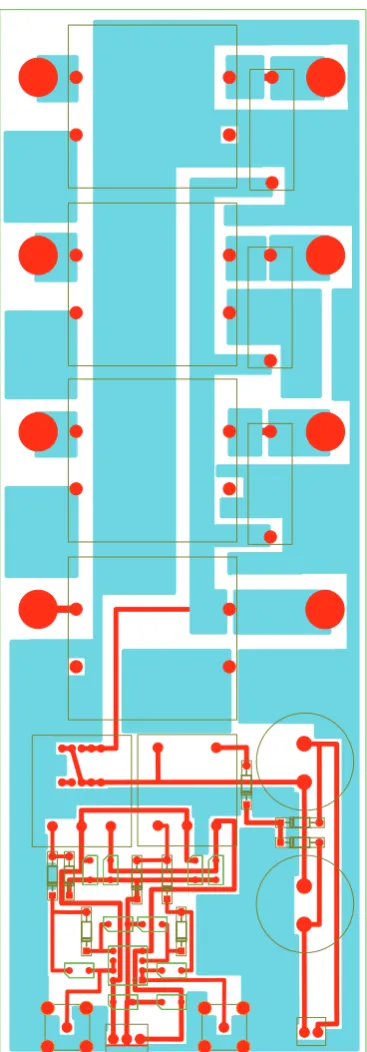 Figure 3.3: PCB 1 layout: three-phase LC lter and neutral point measurements