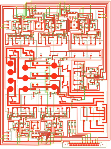 Figure 3.4: PCB 2 layout: three-phase voltage and current measurements