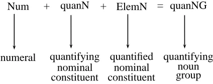 Figure 1: Structure of a Quantifying Noun Group