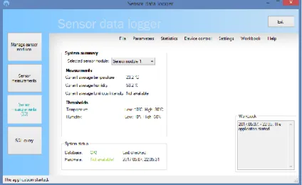 Figure 4. The main screen of the desktop application (Own source) 