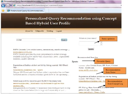 Fig. 13: Recommendations for Registered User  