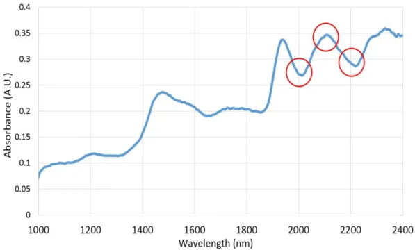 Figure 3. The spectral curve of the average absormance values  