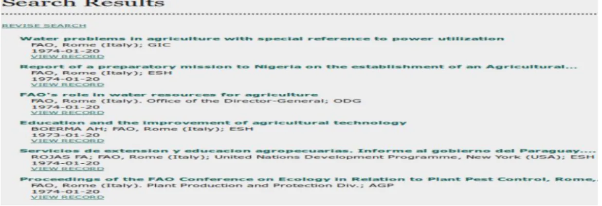 Figure 12. Search results 