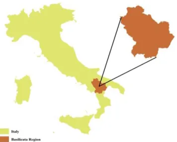 Figure 1. Basilicata Region localization  2.2. Burned areas identification  
