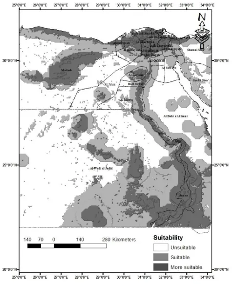 Figure 2. Suitability map for apiary locations under current conditions.  