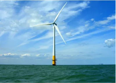 Figure 1.1: Oﬀshore horizontal axis wind turbine [18]