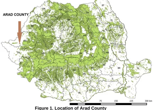 Figure 1. Location of Arad County 