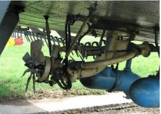 Fig. 1. Spraying equipment, mounted on AN-2 plane. 