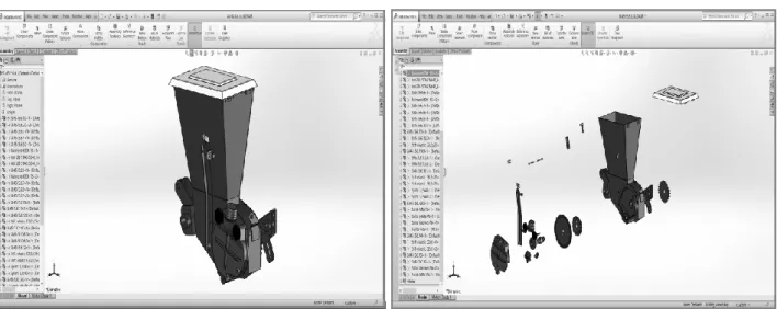 Figure 2.1 - 3D geometric model of the distribution device used in pneumatic   machines for weeding plant sowing 
