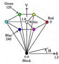 Fig 3: Representation of a HSV color descriptor. 