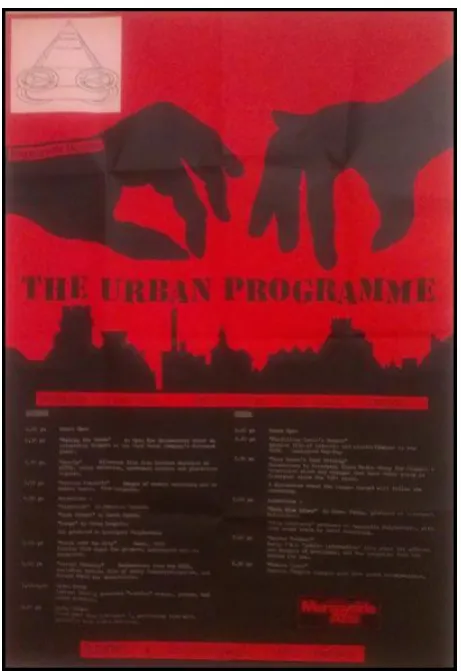 Fig. 1 Poster for Merseyside Moviola’s inaugural event, The Urban Programme, 1985