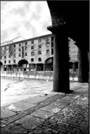 Fig. 1.2.8 Colonnaded walkway at the Albert Dock, 1981