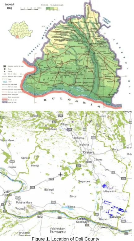 Figure 1. Location of Dolj County  